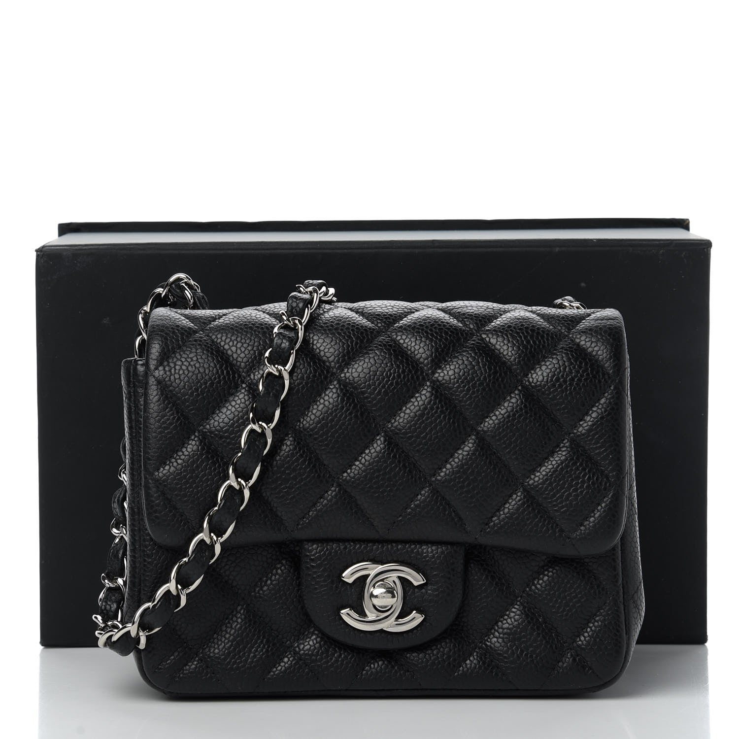 Chanel Caviar Quilted Mini Square Flap Black 11 of 11