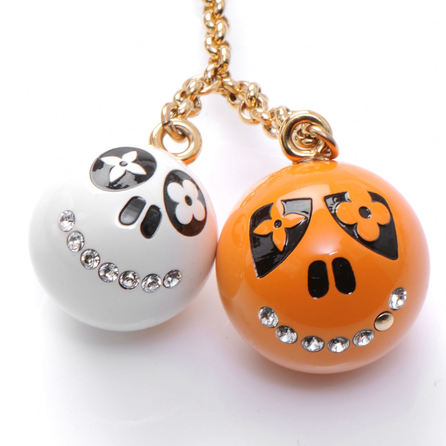 Louis Vuitton Halloween Jack and Lucie Key Cles Orange 3 of 6