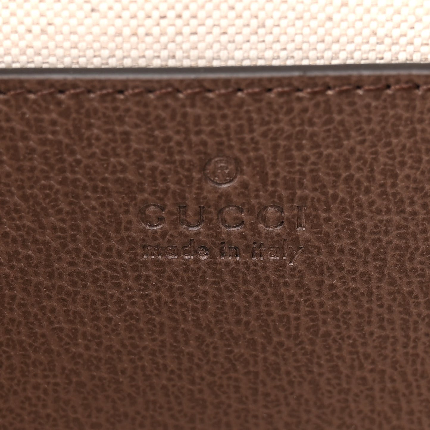 GG Supreme Monogram Textured Dollar Calfskin Web Mini Ophidia Top Handle Bag Beige Ebony New Acero