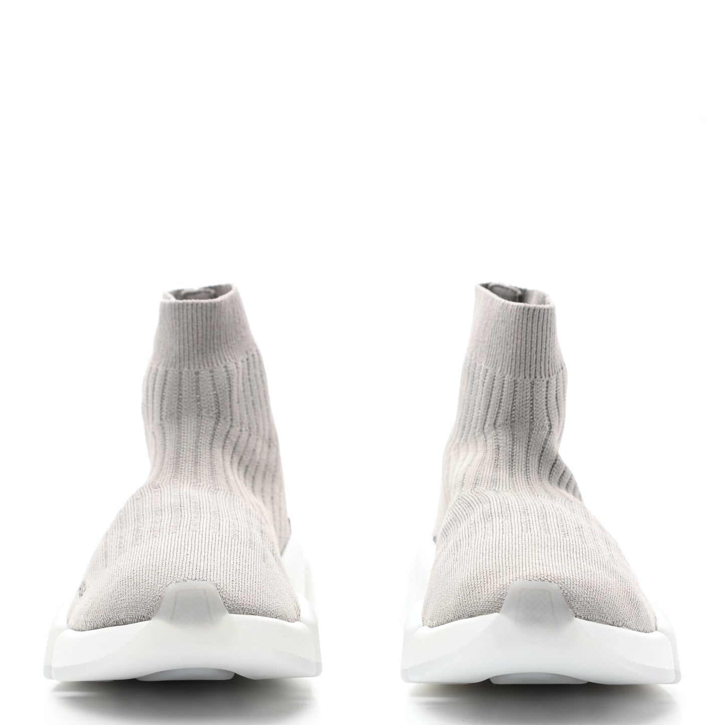 Ribbed Knit Womens Speed 2.0 Transparent Sole Sneakers 38 Baltic Grey White