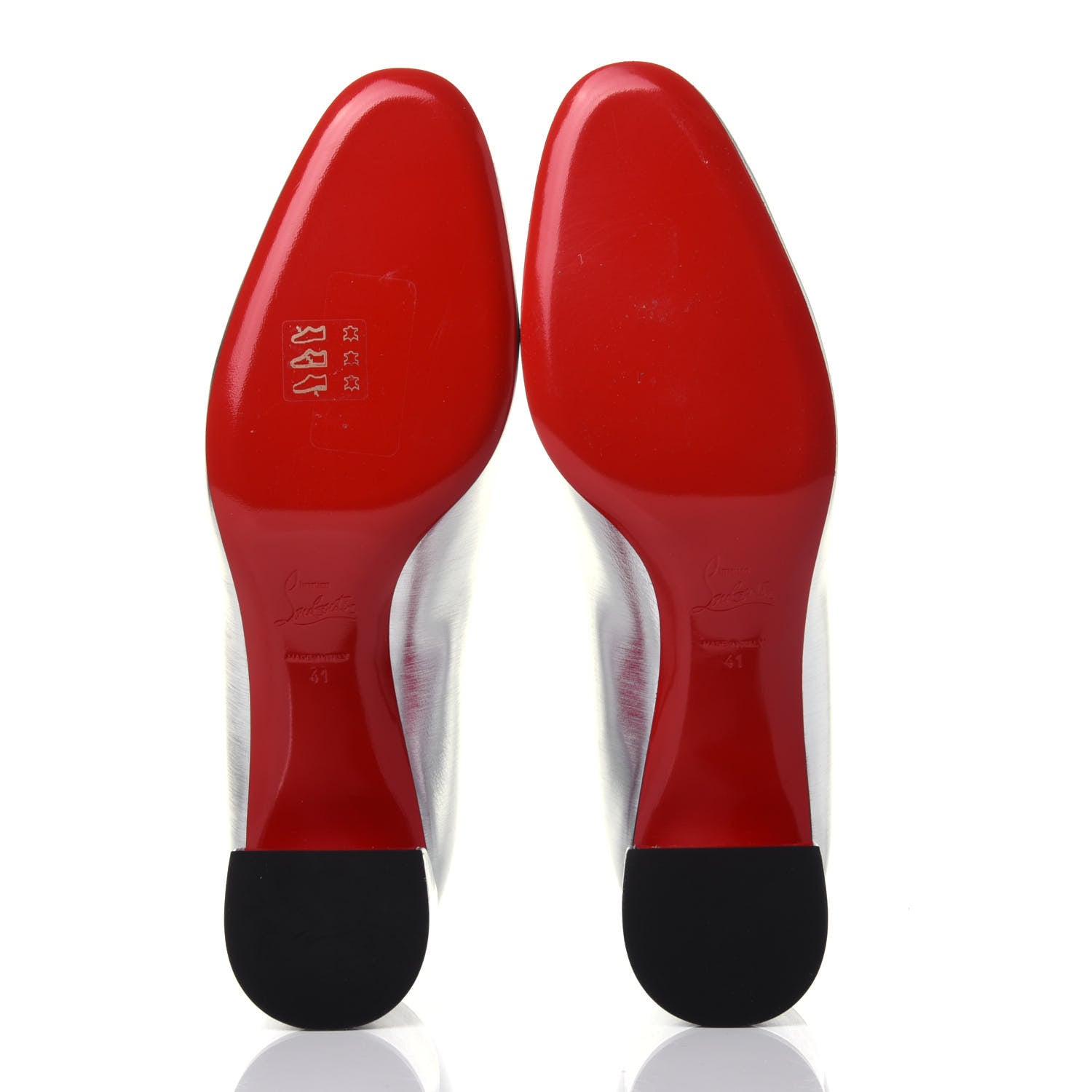 Christian Louboutin Metallic Calfskin Miss Sab 55 Pumps 41 Silver 7 of 10