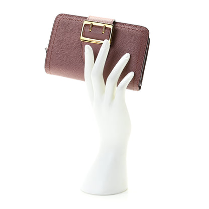 Burberry Grainy Calfskin Buckle Detail Zip Wallet Dusty Pink 2 of 10
