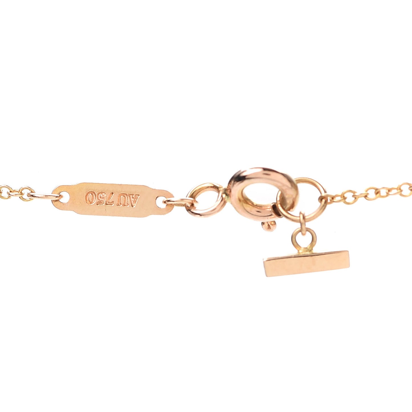 18K Rose Gold Small T Smile Pendant Necklace