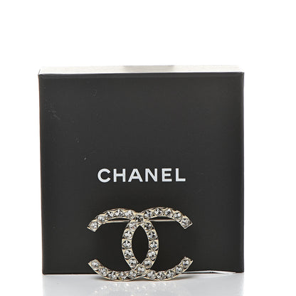 Chanel Baguette Crystal CC Brooch Gold 5 of 5