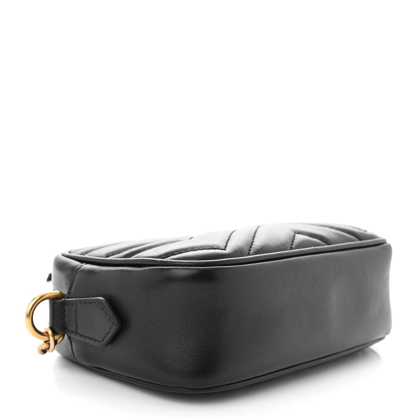 Calfskin Matelasse Mini GG Marmont Chain Shoulder Bag Black