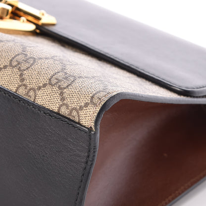Gucci GG Supreme Monogram Calfskin Medium Padlock Shoulder Bag Beige Black Cuir 9 of 20