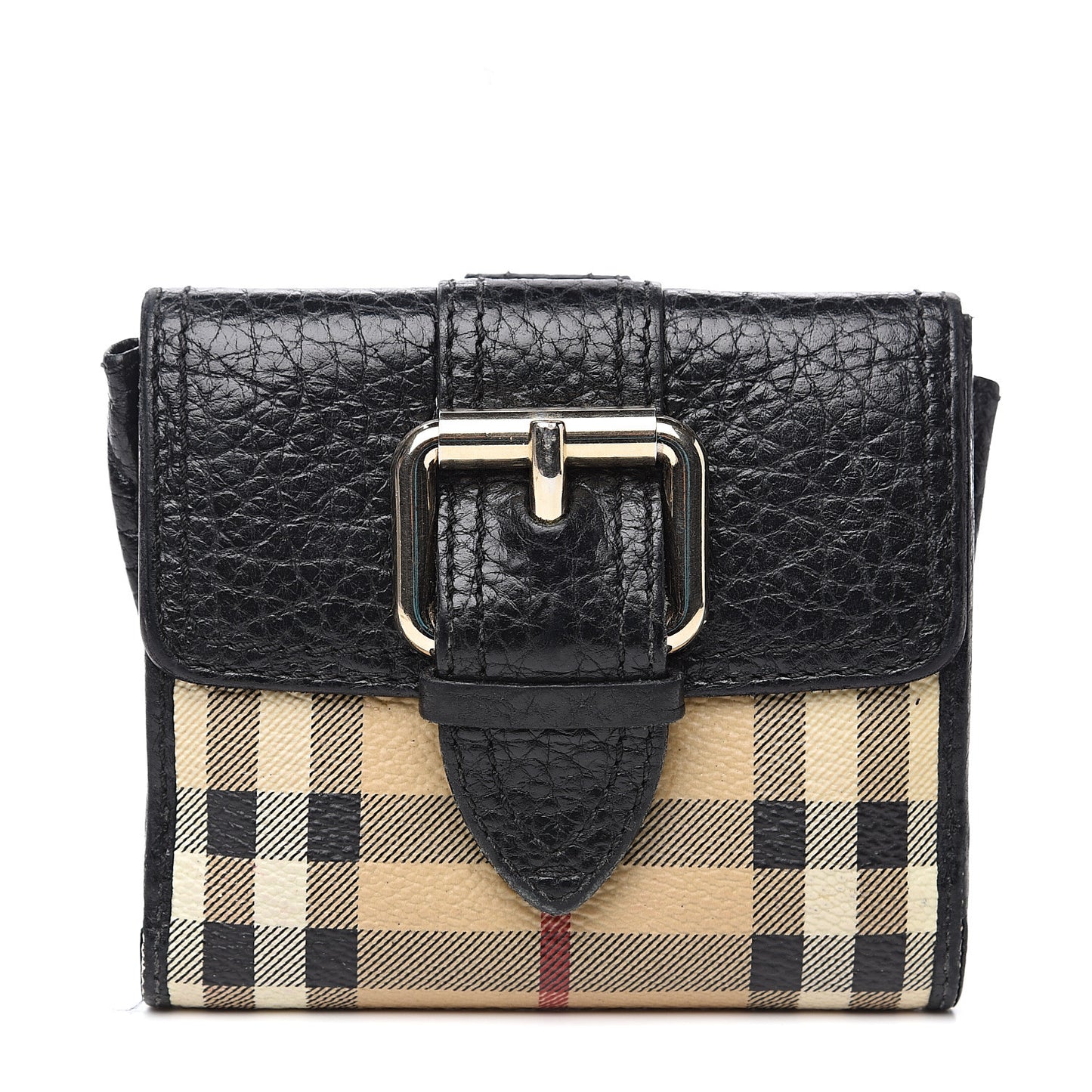 Horseferry Check Compact Wallet Black