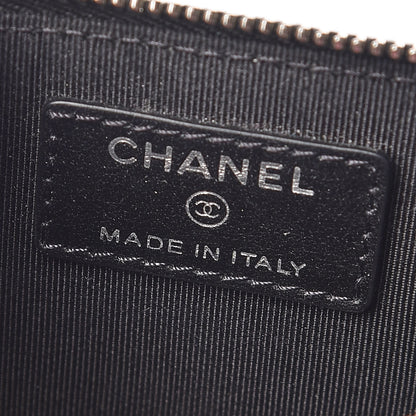 Chanel Iridescent Caviar Quilted Classic Zip Pouch Black 5 of 7