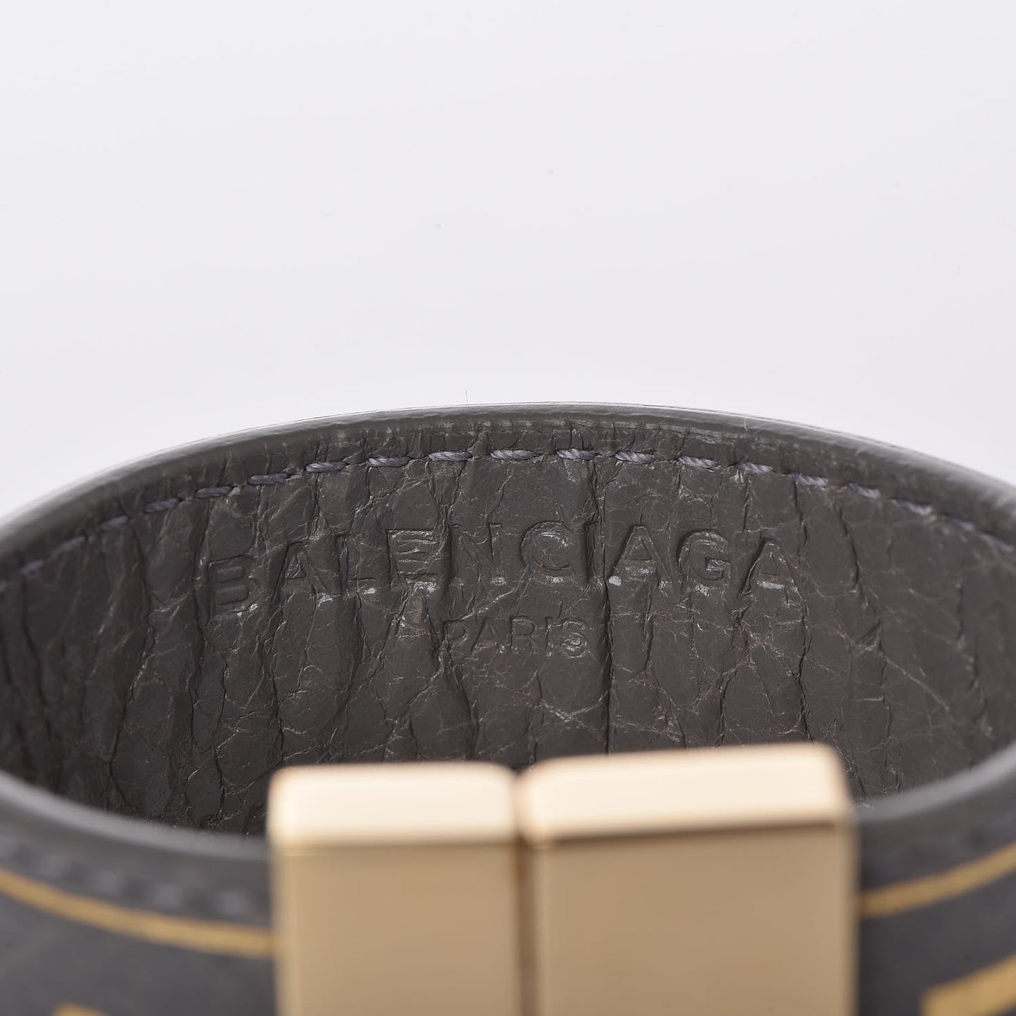 Agneau Logo Blanket Bracelet Gris Fumee