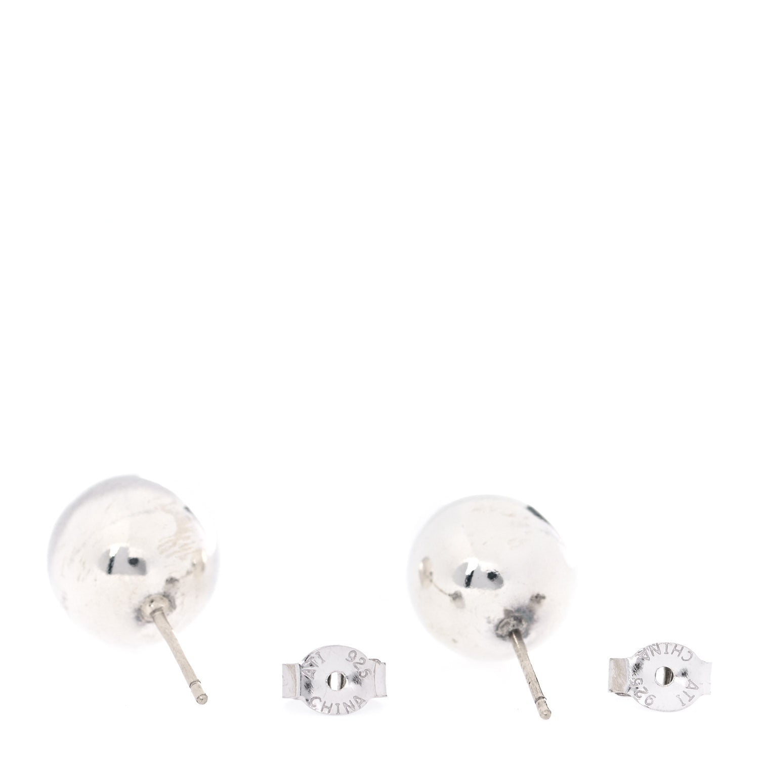 Tiffany Sterling Silver 10mm HardWear Ball Earrings 4 of 8
