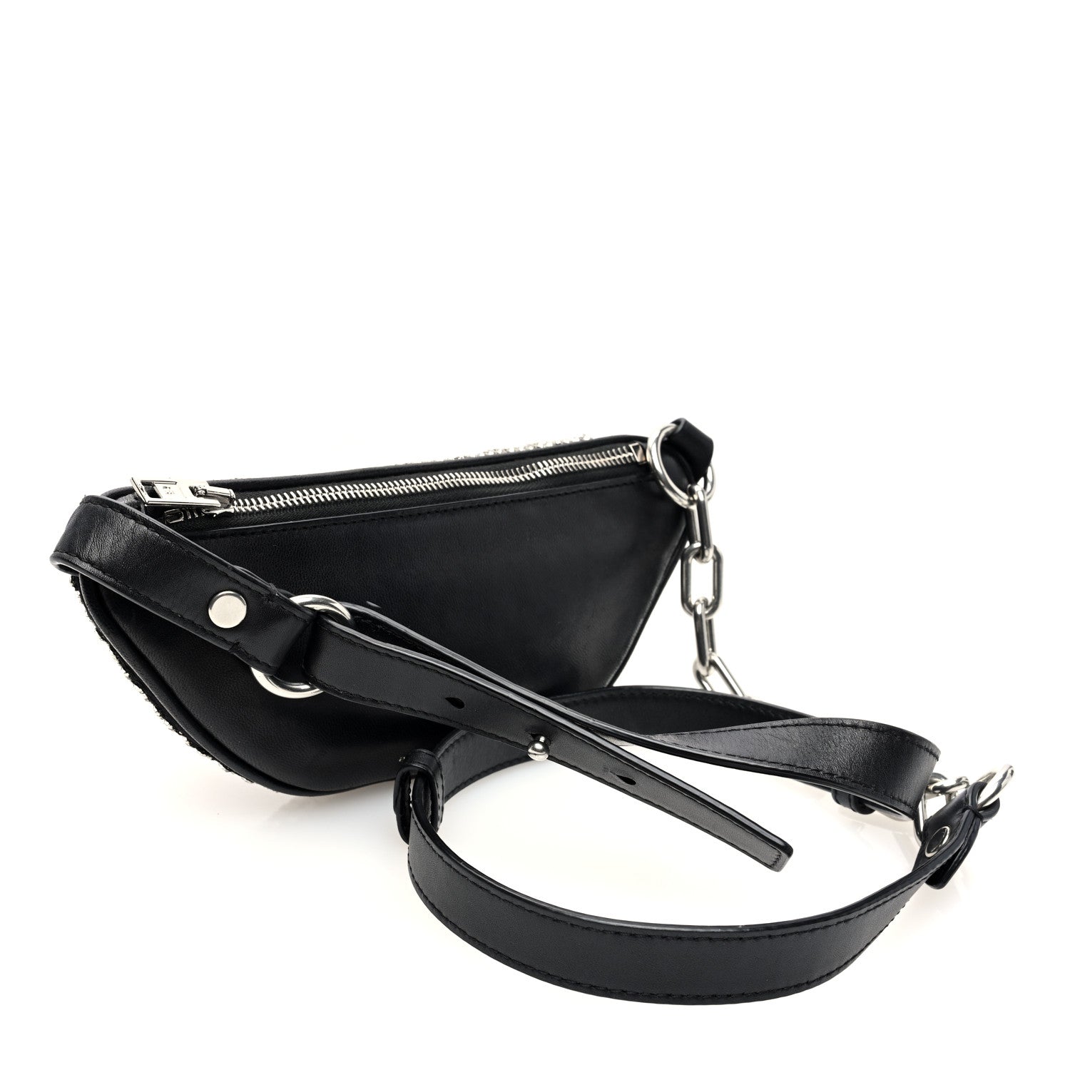 Alexander Wang Rhinestone Mesh Mini Attica Belt Bag Black 3 of 9