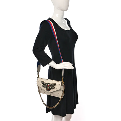 Gucci Nappa Pearl Studded Mini Queen Margaret Broadway Shoulder Bag Mystic White 2 of 13