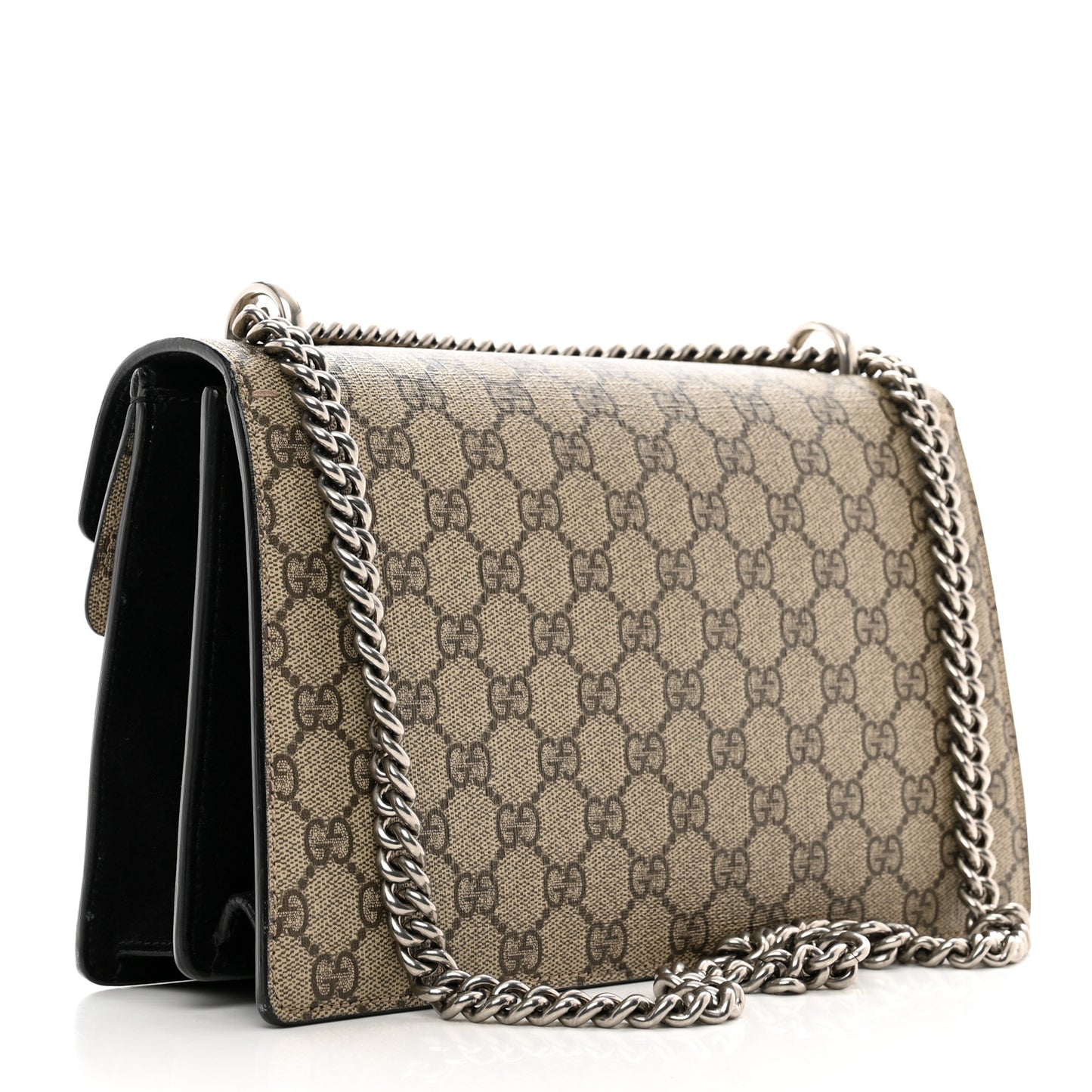 GG Supreme Monogram Small Dionysus Shoulder Bag Black