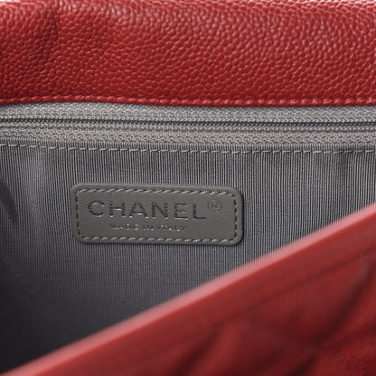 Chanel Caviar Quilted Large French Riviera Flap Red 8 of 10