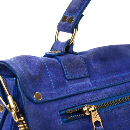 Proenza Schouler Suede Medium PS1 Satchel Royal Blue 18 of 19