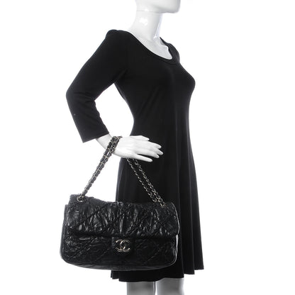 Chanel Calfskin Ultra Stitch Oversize Flap Black 2 of 10