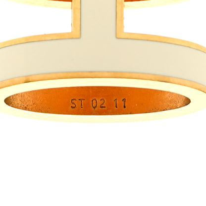 Hermes Lacquered Gold Pop H Pendant White 4 of 4