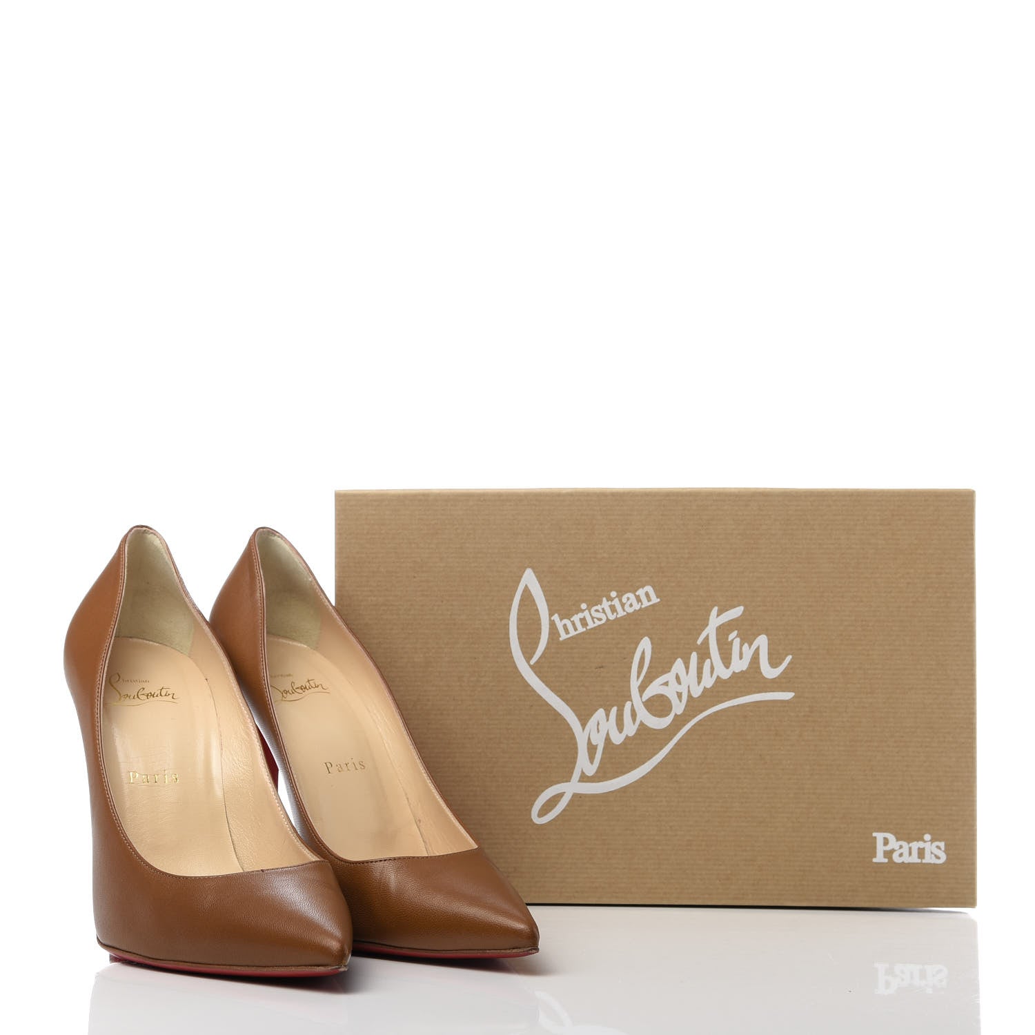 Christian Louboutin Shiny Nappa Decoltish 100 Pumps 39.5 Safari 9 of 9