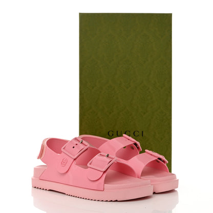 Gucci Rubber Mini Double G Womens Isla Dad Sandals 38 Wild Rose 10 of 10