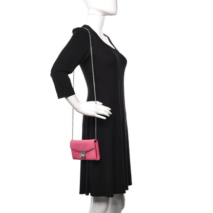 MCM Calfskin Large Patricia Wallet On Chain Pink 2 of 8