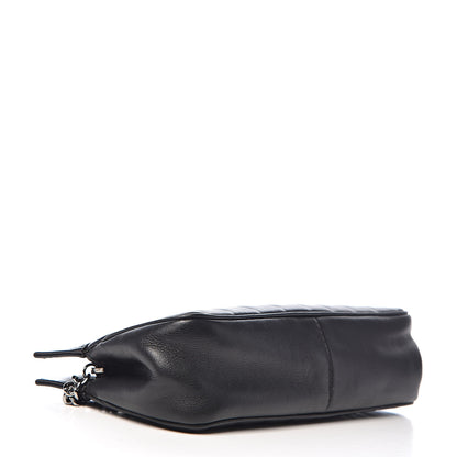 Chanel Lambskin Vertical Quilted Logo Shoulder Bag Black 4 of 11