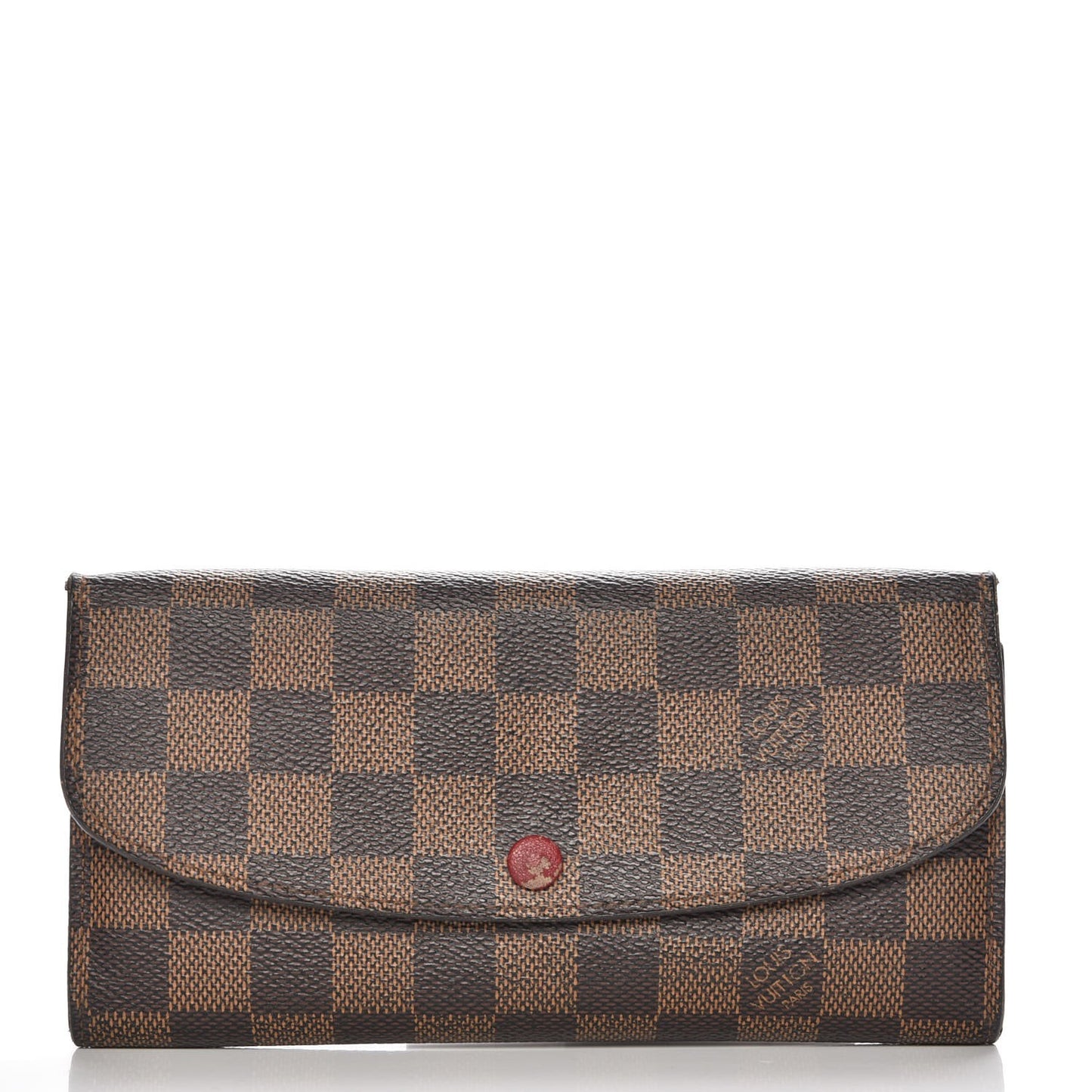 Damier Ebene Emilie Wallet Red