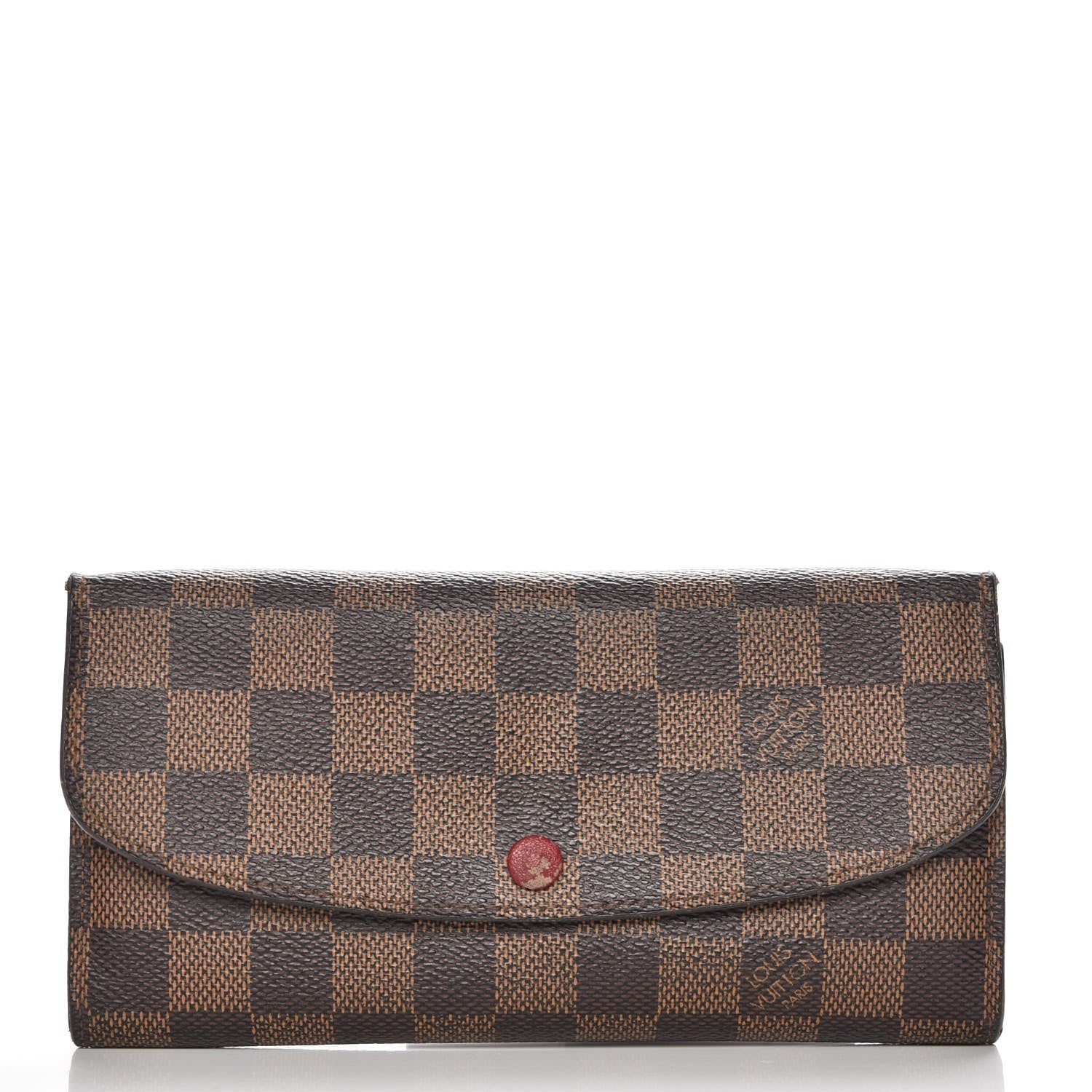 Louis Vuitton Damier Ebene Emilie Wallet Red 1 of 8