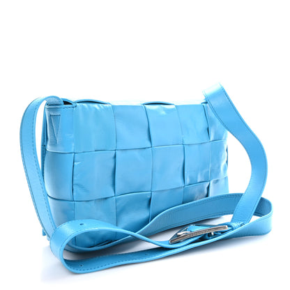 Bottega Veneta Paper Calfskin Maxi Intreccio Cassette Crossbody Bag Pool 3 of 9