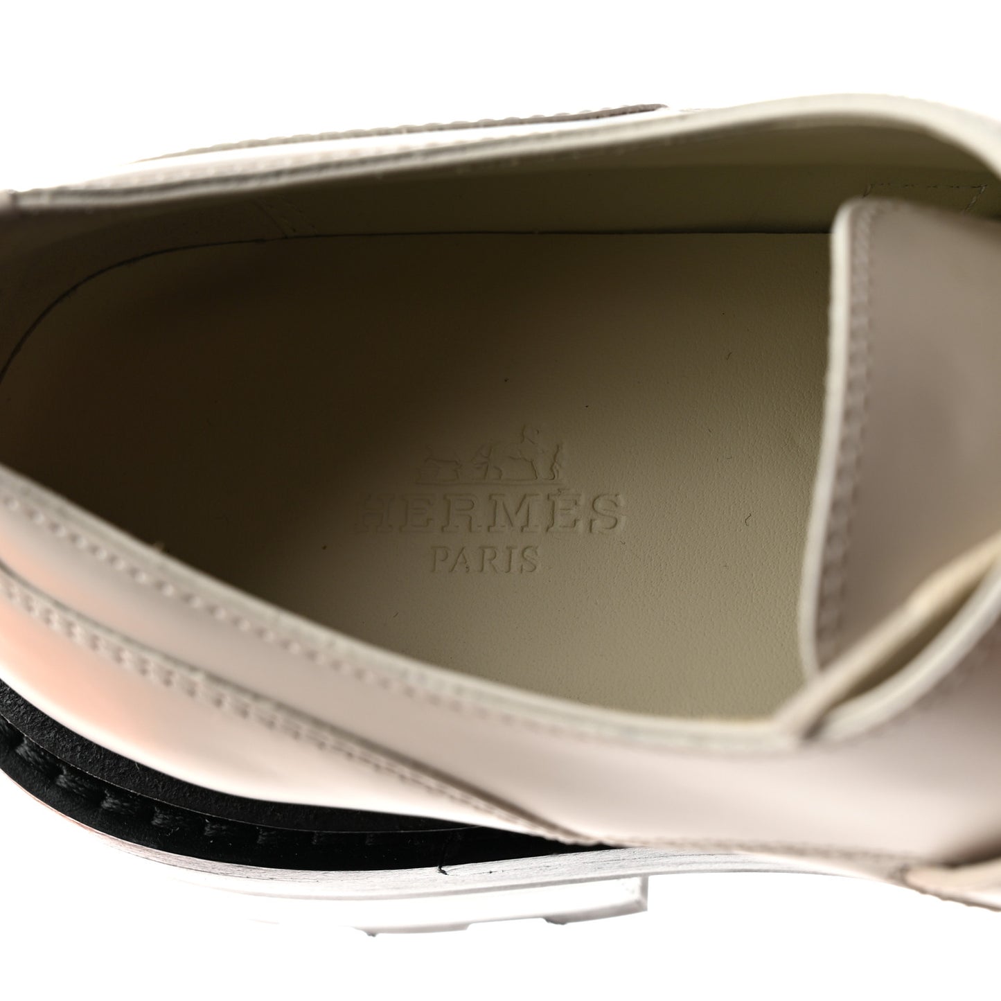 Glossed Calfskin First Derby 37 Beige Glaise