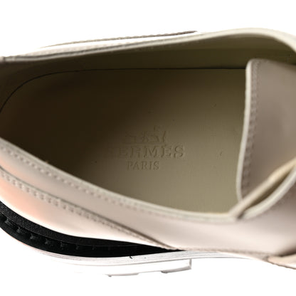 Hermes Glossed Calfskin First Derby 37 Beige Glaise 6 of 9