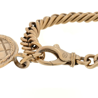 Chanel Quilted CC Medallion Bracelet Gold 4 of 5