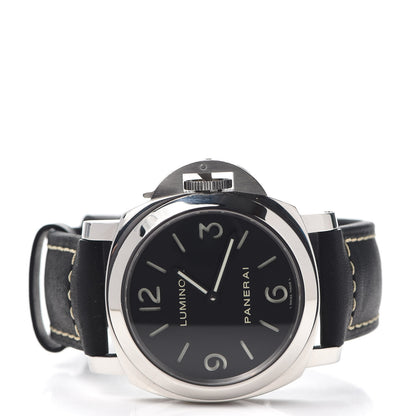 Panerai Stainless Steel Calfskin 44mm Luminor Base Manual Winding Watch Black PAM00112 2 of 5