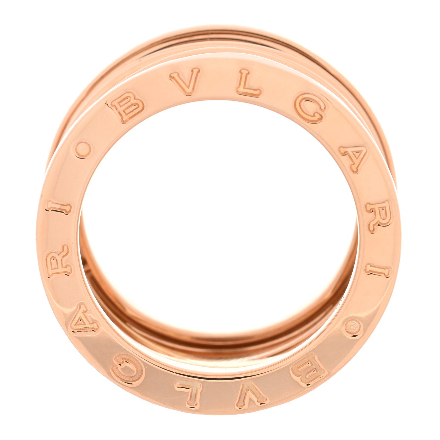 Bulgari 18K Rose Gold B.Zero1 Legend Four-Band Ring 55 7.25 4 of 6