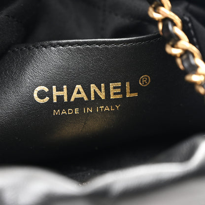 Chanel Shiny Calfskin Striped Mini Chanel 22 Black White 6 of 10