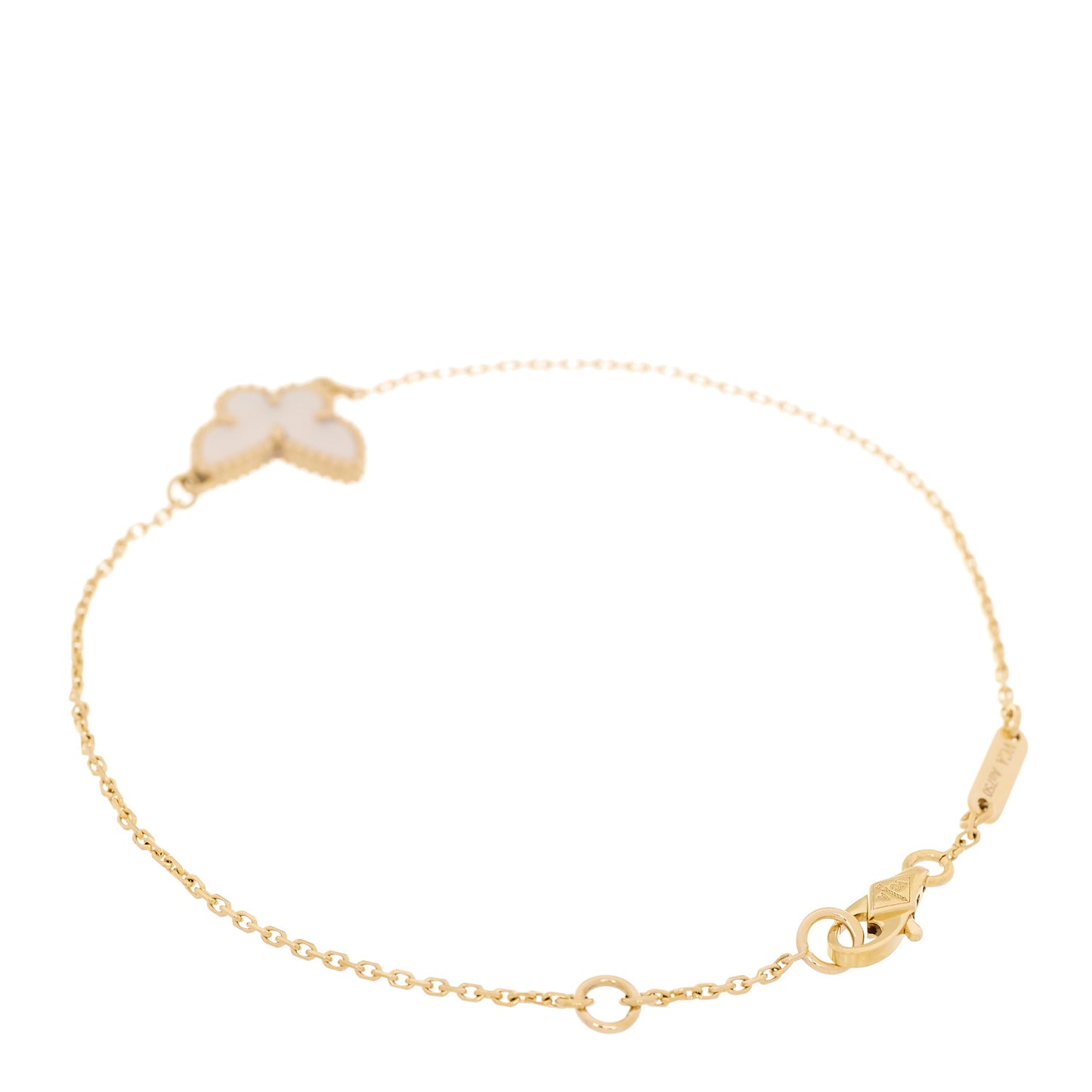 18K Yellow Gold Mother of Pearl Sweet Alhambra Butterfly Bracelet