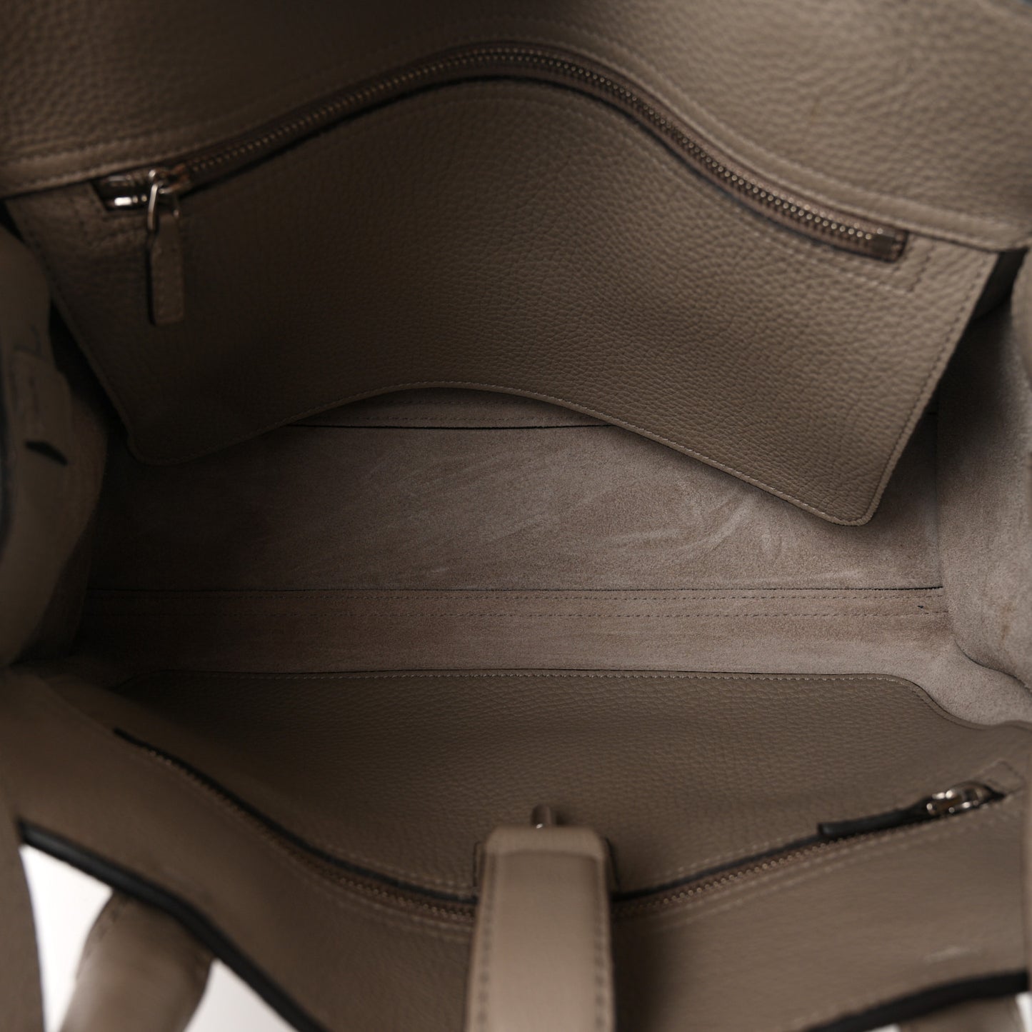Soft Calfskin Small Jackie Top Handle Bag Taupe