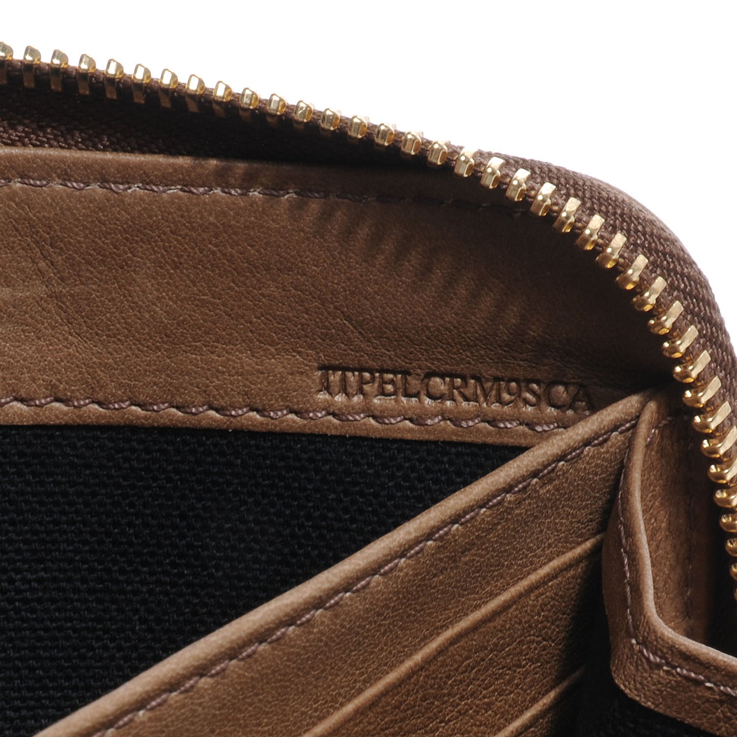 Leather Canvas House Check Zip Around Wallet