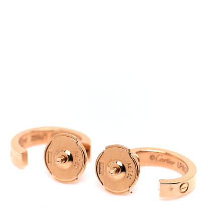 Cartier 18K Pink Gold Small LOVE Hoop Earrings 4 of 5