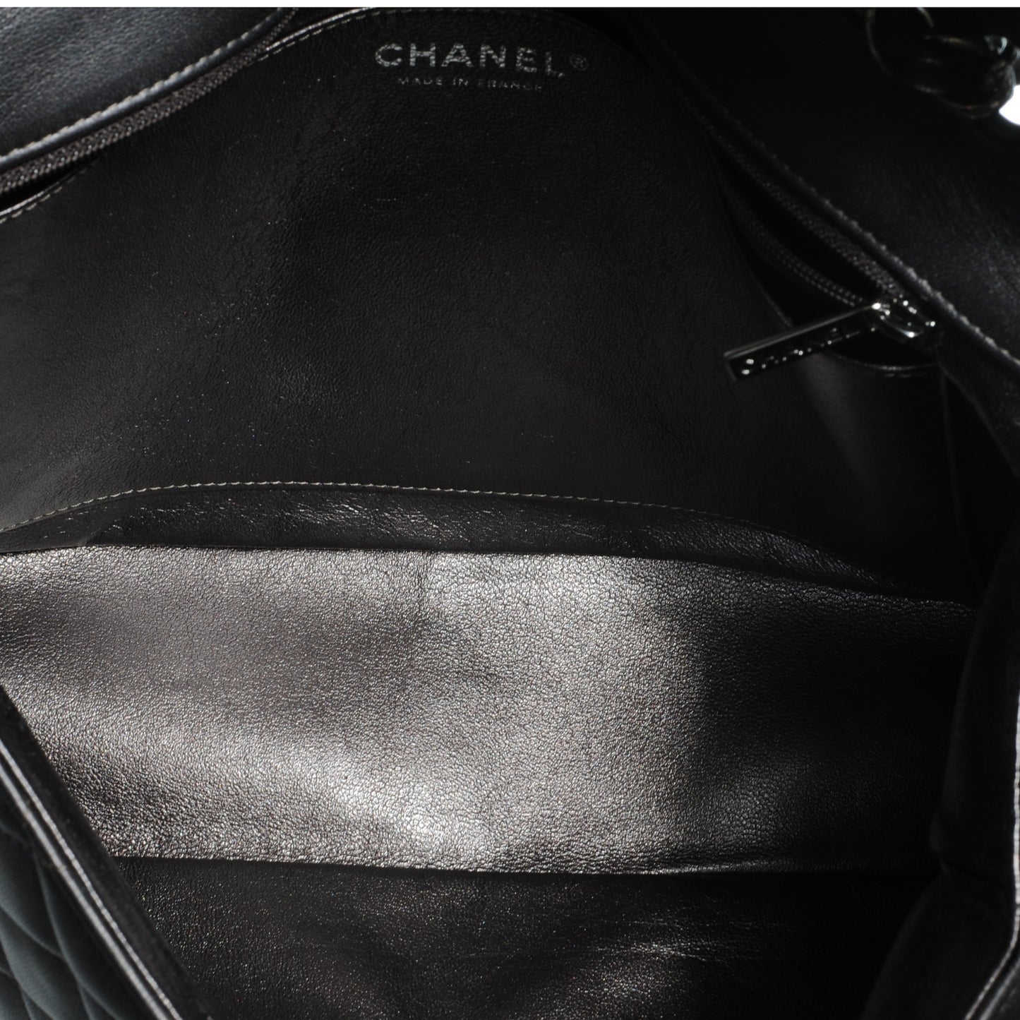 Lambskin Quilted Jumbo Single Flap Dark Metallic Grey