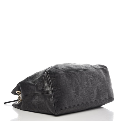 Gucci Pebbled Calfskin Medium Soho Chain Shoulder Bag Black 4 of 8