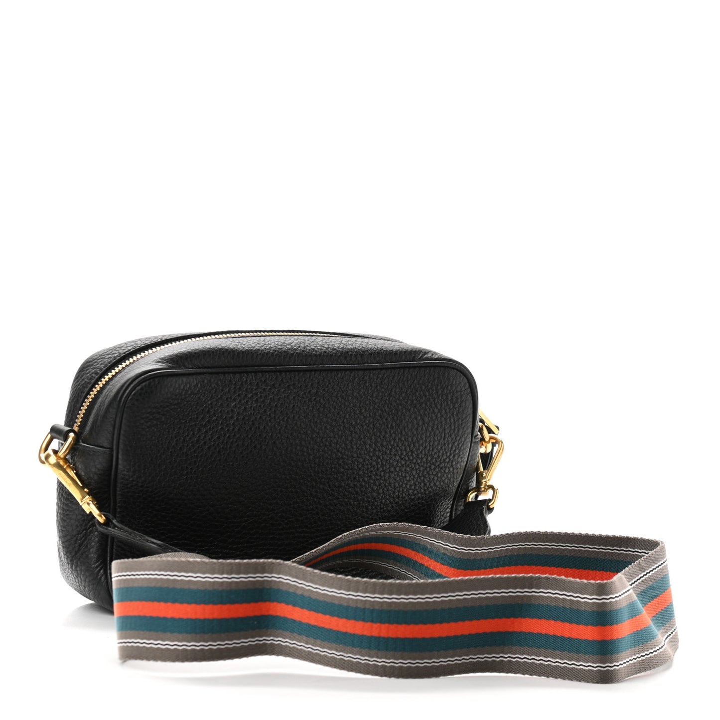 Vitello Daino Camera Crossbody Black