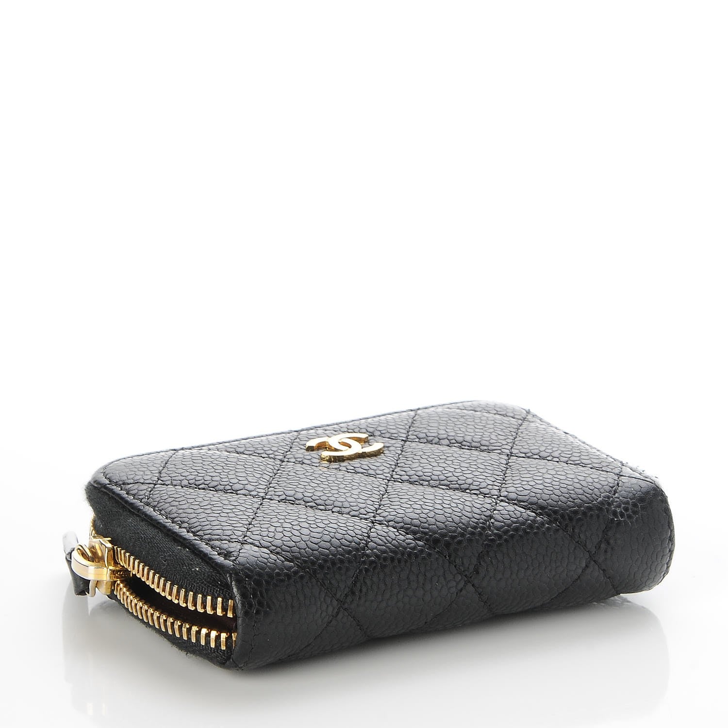 Chanel Caviar Quilted Zip Coin Purse Black 4 of 7