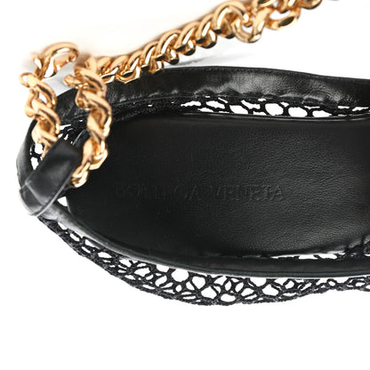 Bottega Veneta Mesh Nappa Chunky Chain Sandals 37 Black 7 of 8