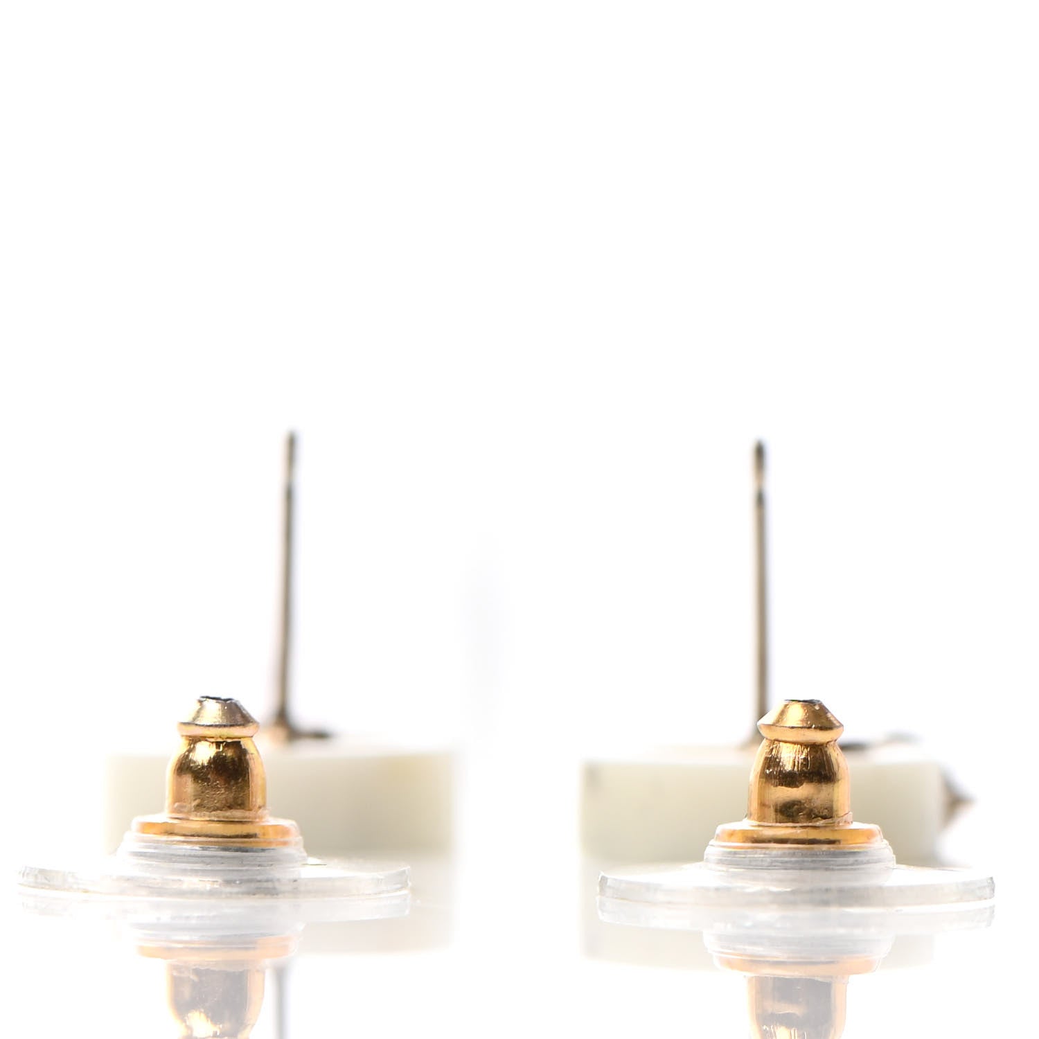 Chanel Resin Coco CC Drop Earrings Gold 3 of 4