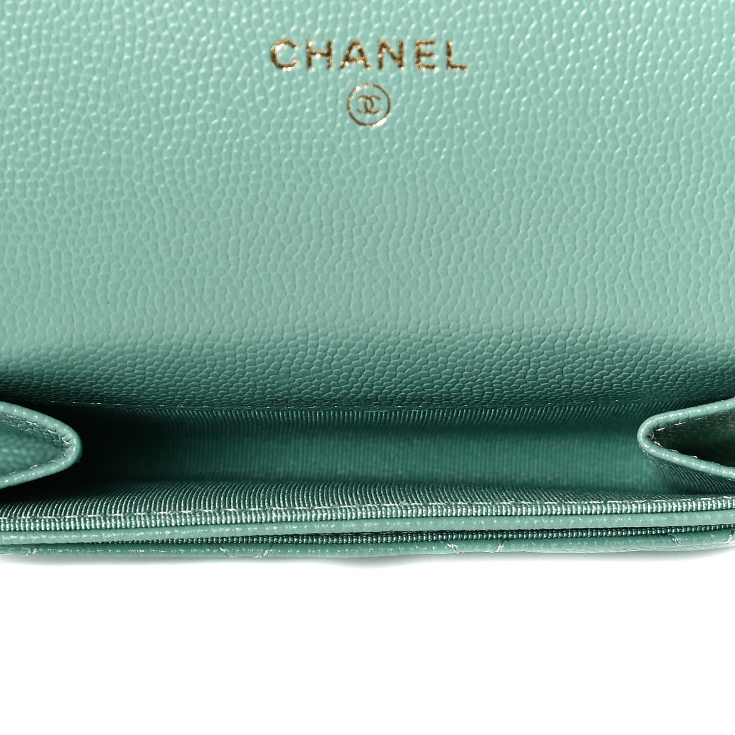 Chanel Caviar Quilted Flap Card Holder Wallet Light Blue 5 of 7