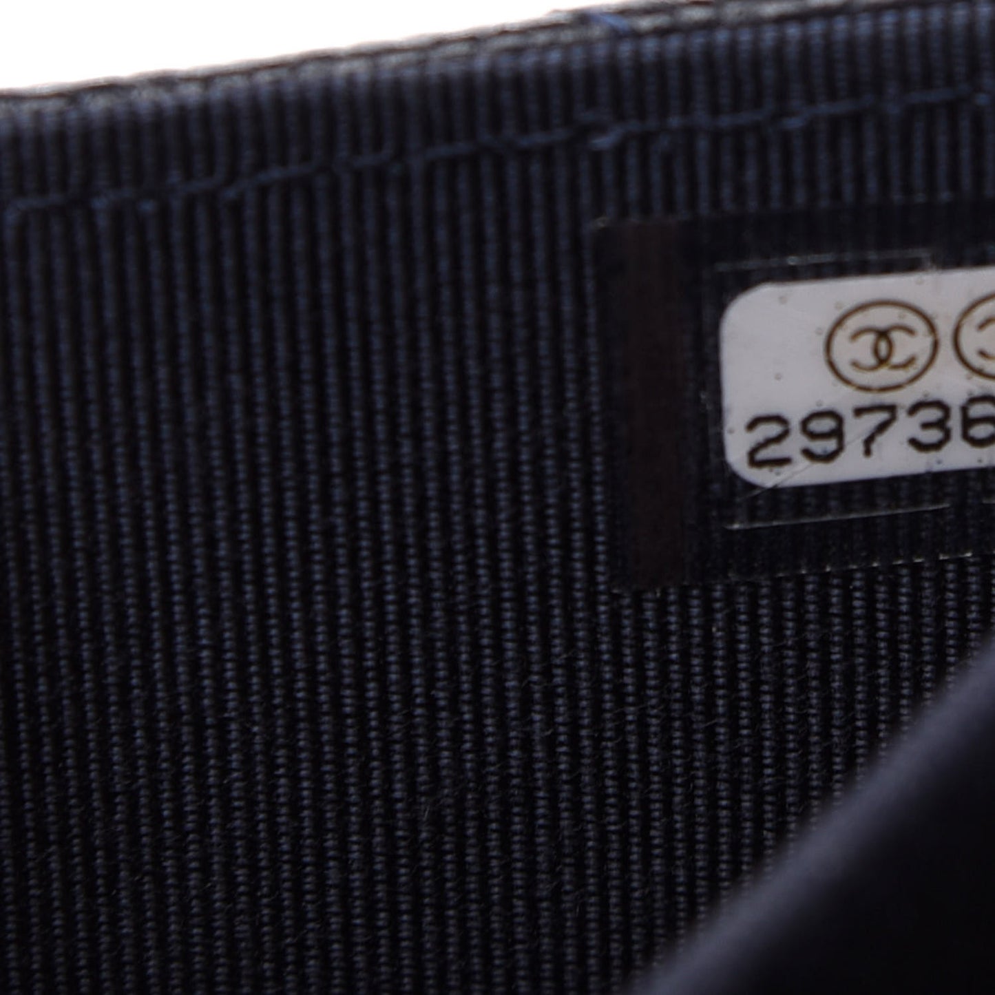 Caviar Quilted Flap Card Holder Wallet Navy Blue
