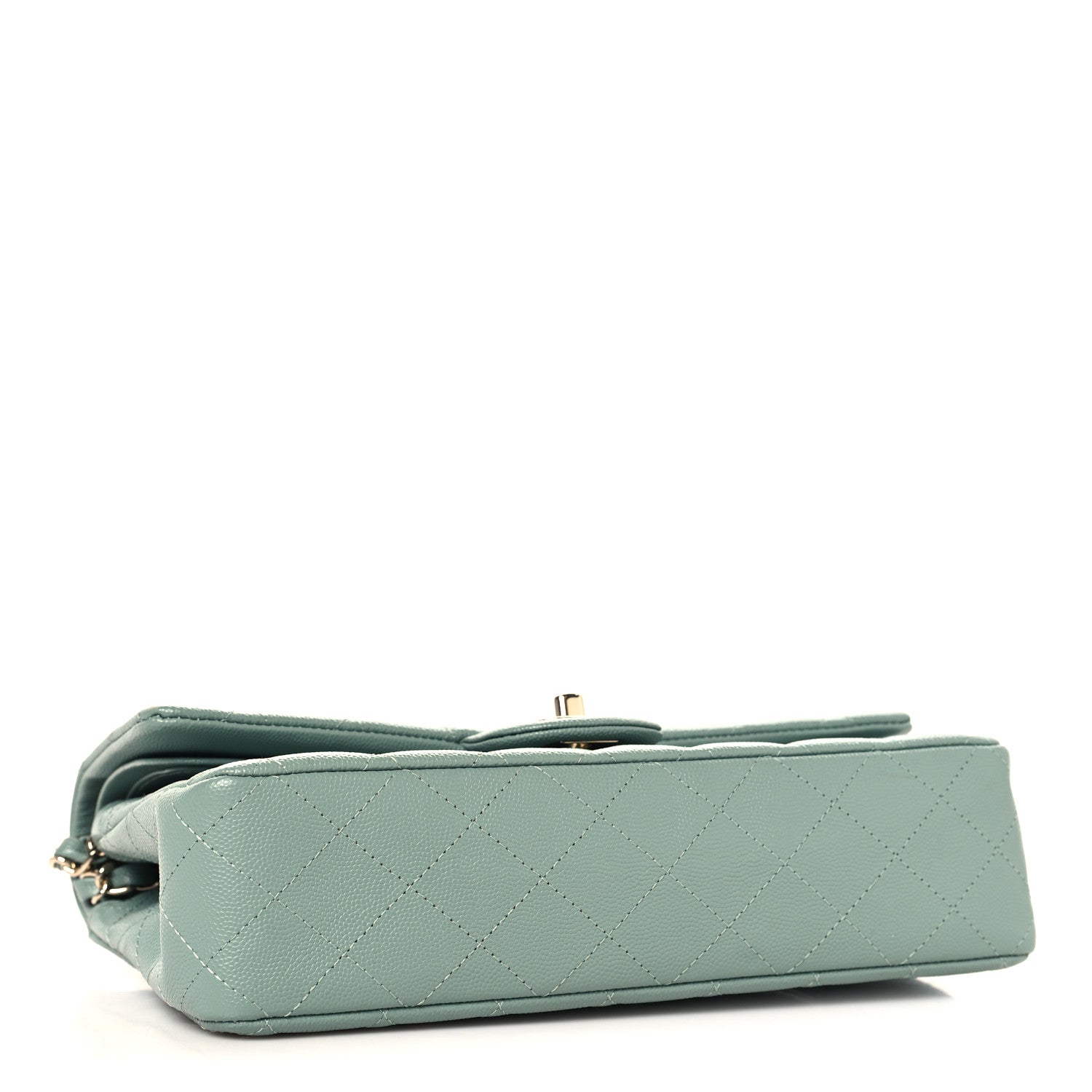 Chanel Caviar Quilted Medium Double Flap Dark Green 4 of 11