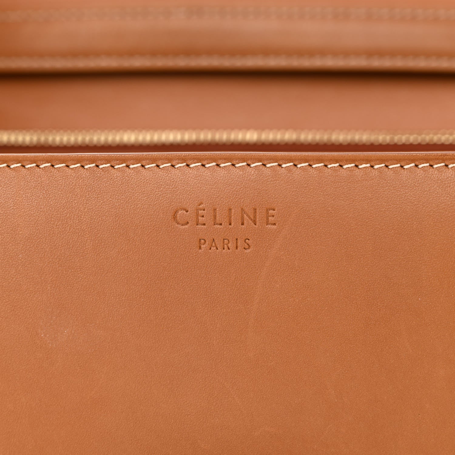 Celine Natural Calfskin Medium Classic Box Flap Bag Tan 6 of 11
