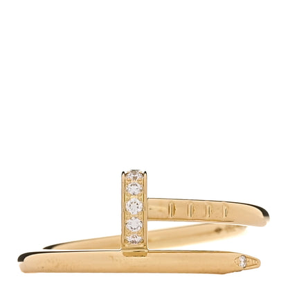 Cartier 18K Yellow Gold Diamond Small Juste Un Clou Ring 58 8.25 48/4.5 1 of 5