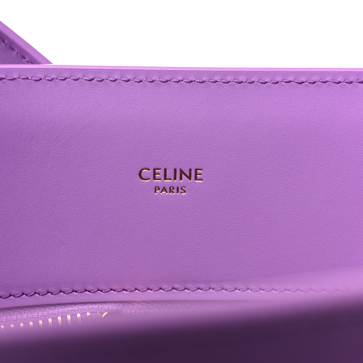 Canvas Calfskin Logo Print Small Vertical Cabas Lilac